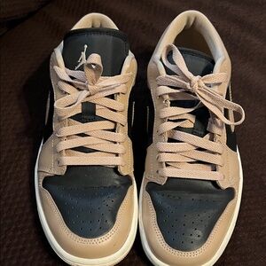 Nike Air Jordan Women's Sneakers - Black and Beige